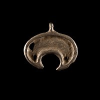 Viking Age Silver Crescentic Pendant