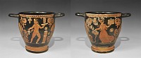 Greek Apulian Ceramic Figural Skyphos