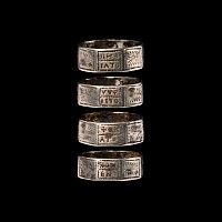 Late Roman Inscribed Silver Ring for Konstantinos
