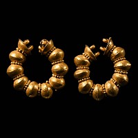 Western Asiatic Gold Earring Pair