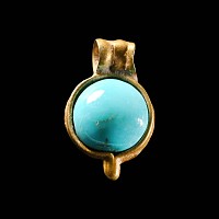 Western Asiatic Gold Pendant with Turquoise