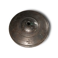 Medieval Bronze Altar Cross Base with Cross Potent