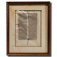 Medieval Illuminated Vellum Manuscript Page