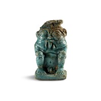 Egyptian Faience God Bes Amulet