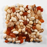 Western Asiatic Mixed Agate and Carnelian Bead Group