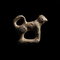 Medieval Bronze Dog Mount