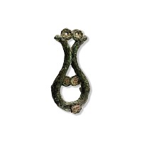 Iron Age Celtic Enamelled Bronze Lyre-Shaped Mount