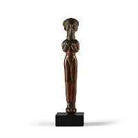 Elamite Bronze Statuette of a Goddess