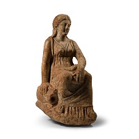 Roman Marble Statue of a Seated Female