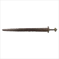 Viking Age Iron Sword with Seven-Lobed Pommel