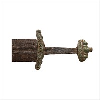 Viking Age Iron Sword with Seven-Lobed Pommel