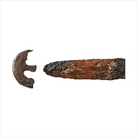 Roman Iron Spatha with Remains of Scabbard and Chape