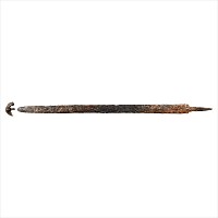 Roman Iron Spatha with Remains of Scabbard and Chape
