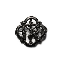 Published Medieval 'Thames' Pewter Rood Group Pilgrim's Badge with Crucifixion Scene