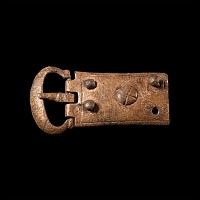 Medieval 'Thames' Bronze Buckle with Plate