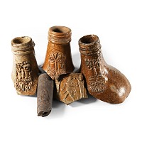 Post Medieval 'Thames' Bellarmine and Other Vessel Fragment Group