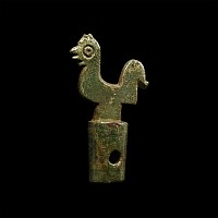 Medieval Bronze Wine Barrel Tap Handle with Cockerel