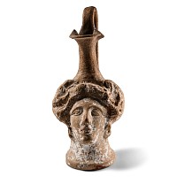 Greek Canosan Terracotta Anthropomorphic Oinochoe