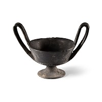 Etruscan Bucchero Kantharos Cup