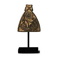 Anglo-Saxon Gilt Chip-Carved Bronze Hanging Bowl Mount