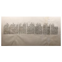 Large Egyptian Expedition Lithograph Print of Hieroglyphs