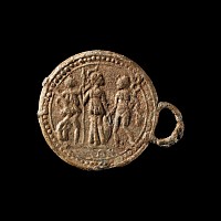 Roman Lead Plaque with Figures