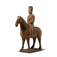 Chinese Tang Horse and Rider Figure