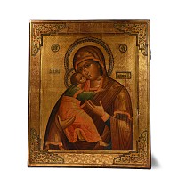 Large Russian Virgin of Vladimir Icon
