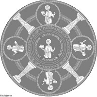 Byzantine Liturgical Bronze Bowl with Figures