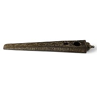 Western Asiatic Calligraphic Bronze Scribe's Case Decorated with Lions