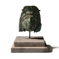 Roman Bronze Actor's Mask Appliqué