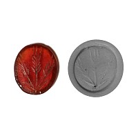 Roman Intaglio Gemstone with Wheat