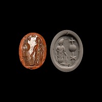 Roman Early Christian Globus Cruciger Carnelian Gemstone