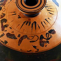 Huge Corinthian Black-Figure Lekanis Lid
