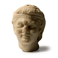 Roman Marble Head of a Satyr