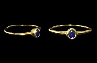 Medieval Gold Bishop's Finger Ring with Cabochon Sapphire