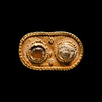 Roman Gold Shield-Shaped Mount