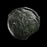 Medieval Bronze Roundel with Figures