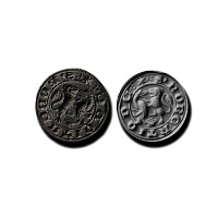 Medieval Bronze Round Seal Matrix for Robert Ode