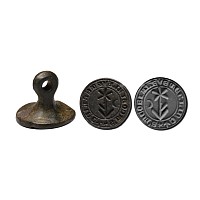 Medieval Bronze Round Seal Matrix for Jacob