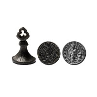 Medieval Bronze Round Seal Matrix for John Monk of Hoxne