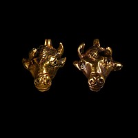 Western Asiatic Gold Bull-Headed Pendants