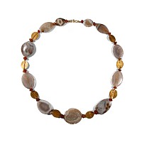 Western Asiatic Gold Necklace with Agate Beads