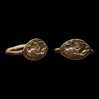 Parthian Bronze Ring with Attacking Gryphon