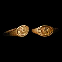 Hellenistic Bronze Ring with Stag