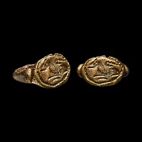 Roman Period Bronze Ring with Lion