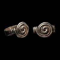 Merovingian Silver Ring with Coiled Bezel