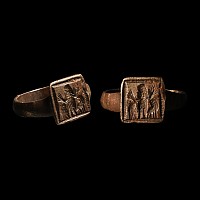 Byzantine Silver Ring with Saint