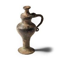 Hellenistic Bronze Lidded Cosmetic Vessel