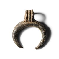 Roman Bronze Lunar Pendant